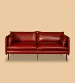 Alaska Tan Waxy Leather Three-Seater Sofa - Elegant & Durable - Image 8