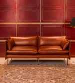 Alaska Tan Waxy Leather Three-Seater Sofa - Elegant & Durable - Image 3