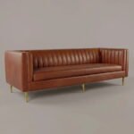 Channel Genuine Leather Three-Seater Sofa - Image 3