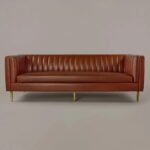 Channel Genuine Leather Three-Seater Sofa - Image 2