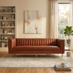 Channel Genuine Leather Three-Seater Sofa