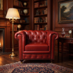 Georgia Genuine Leather Chesterfield Tufted Single Seater Sofa – Brown