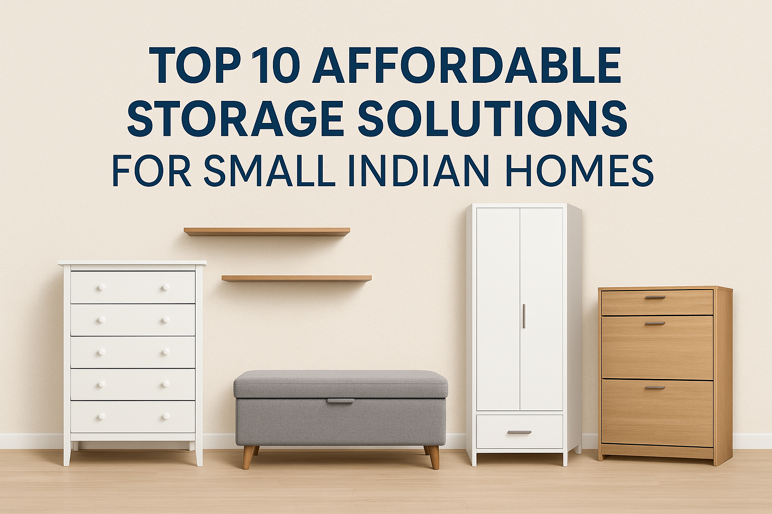 Example of affordable storage solutions for small Indian homes
