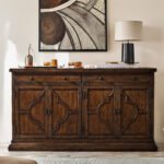 Mango Wood 2 Door Sideboard with 2 Drawers | Honey Finish
