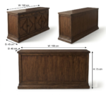 Mango Wood 2 Door Sideboard with 2 Drawers | Honey Finish - Image 8