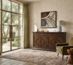 Mango Wood 2 Door Sideboard with 2 Drawers | Honey Finish - Image 2