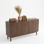 Sheesham Wood 4 Door Sideboard | Solid Wooden Storage Cabinet - Image 4