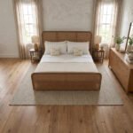 Solid Wood Cane Bed – Natural Finish | Handwoven Rattan Headboard & Footboard - Image 10