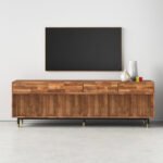 Sheesham Wood Media TV Unit - Honey Finish