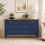 Mango Wood Chest of Drawers - Seven Drawer Indigo