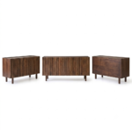 Mango Wood 2 Door Sideboard | Modern Storage Cabinet - Image 8