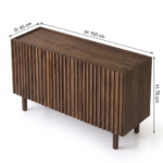 Mango Wood 2 Door Sideboard | Modern Storage Cabinet - Image 4