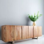 Acacia Wood 4 Door Sideboard | 6 Door Storage Cabinet - Image 3
