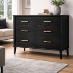 Mango Wood Chest of Drawers – 6 or 8 Drawer Black Finish