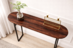 Acacia Wood Console Table with Curved Edges - Image 3