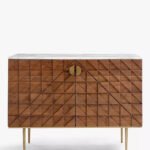 Sheesham Wood 2 Door Marble Top Cabinet