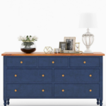 Mango Wood Chest of Drawers - Seven Drawer Indigo
