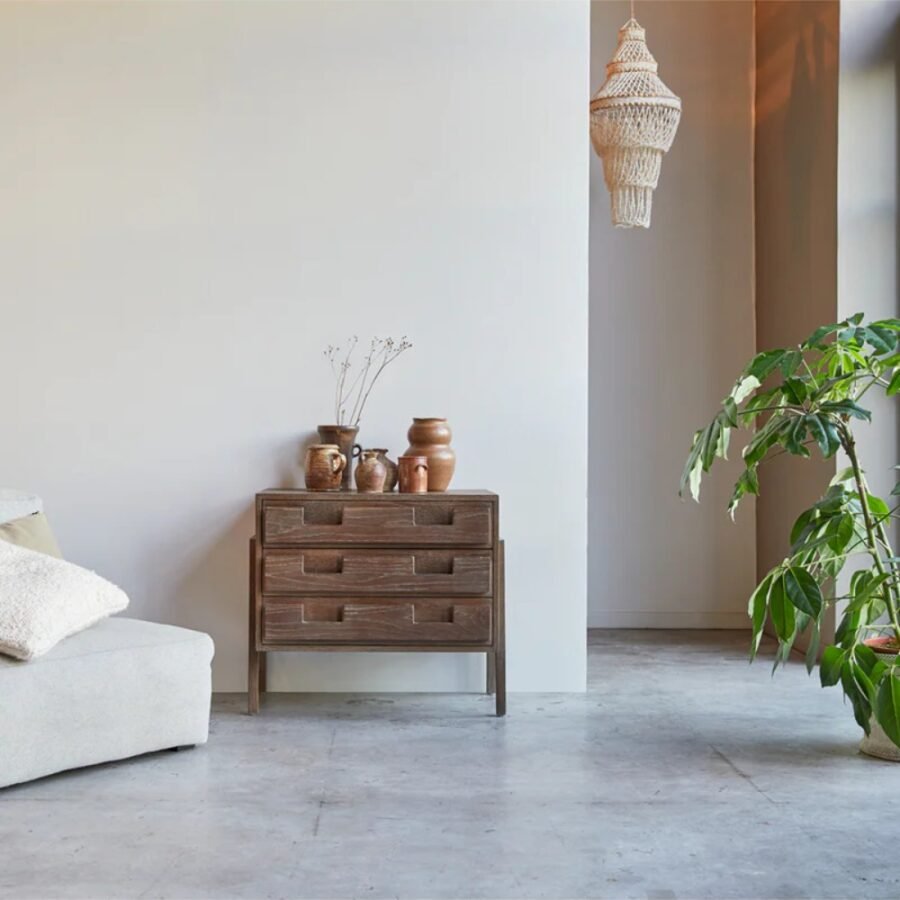 Mango Wood Chest of Drawers – 3 Drawer Solid Storage Unit