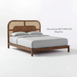 MangoWood Cane Bed – Natural Finish Solid Wood Bed Frame - Image 10