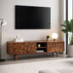 Sheesham Wood Media TV Unit | Solid Wood Entertainment Console
