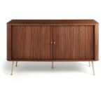 Acacia Wood 2 Door Storage Sideboard – Walnut Finish - Image 2