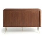 Acacia Wood 2 Door Storage Sideboard – Walnut Finish - Image 6