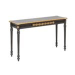 Solid Wood Console Table – Black & Gold Finish - Image 2