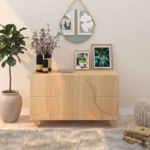 Acacia Wood 2 Door Sideboard Cabinet – Solid Wood Storage for Living & Dining Room