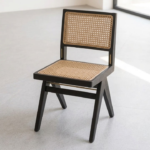 Solid Sheesham Wood 8 Seater Dining Table Set with Rattan Chairs – Black Finish (6, 8 & 10 Seater Options) - Image 9