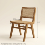 Solid Sheesham Wood 8 Seater Dining Table Set with Chairs and Bench – Natural Finish - Image 10