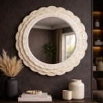 Bone Inlay Wall Mirror – Sunburst Decorative Wall Mirror