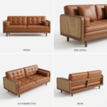 Space-Saving Rattan Sofa Cum Bed with Solid Wood Frame – Stylish Comfort for Your Home - Image 8