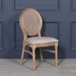 Handcarved Wooden Rattan Dining Chair | French Louis XVI Style | Art of Rajasthan - Image 2