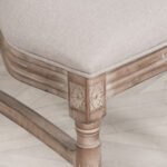 Handcarved Wooden Rattan Dining Chair with Armrests | French Louis XVI Style - Image 10