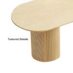 Mango Wood Oval Shape Dining Table 4 to 6 Seater - Natural Finish 63" Size - Image 5