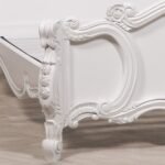 Luxurious Handcarved Wooden White Bed for Elegant Bedrooms - Image 12