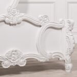 Luxurious Handcarved Wooden White Bed for Elegant Bedrooms - Image 11