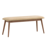 Teak Wood Dining Table Set - 6 Seater with 4 Chairs & 1 Bench Natural Finish - Image 4