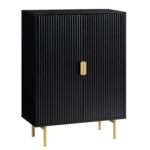 Mango Wood Cabinet 2 Door - Ripped Design with White Finish - Image 6