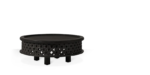 Mango Wood Hand Carved Round Coffee Table - Natural Finish - Image 3