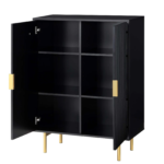 Mango Wood Cabinet 2 Door - Ripped Design with White Finish - Image 5