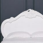 Luxurious Handcarved Wooden White Bed for Elegant Bedrooms - Image 6