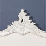 Rococo-Inspired Handcarved White Wooden Bed | Art of Rajasthan - Image 4
