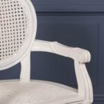 Elegant Handcarved White Cane Chair | Classic French Design | Art of Rajasthan - Image 6