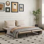 Mango Wood Foldable Sofa Cum Bed with Cushion – Space-Saving - Image 10