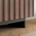 Modern Wooden Sideboard with Vertical Slatted Design | Stylish Storage Cabinet for Living Room or Entryway - Image 3