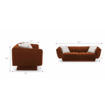 Mango Wood Charlotte 3 Seater Chesterfield Sofa - 88.2" W - Image 7