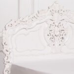 Baroque-Inspired Handcarved White Wooden Bed | King & Queen Sizes | Art of Rajasthan - Image 4