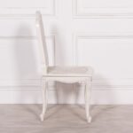 Elegant Handcarved White Cane Dining Chair | French Chateau Style | Art of Rajasthan - Image 4