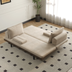 Mango Wood Foldable Sofa Cum Bed with Cushion – Space-Saving - Image 9